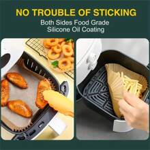 50/100pcs Round Non-Stick Parchment Paper Liners For Air Fryer, Disposable Steaming Liners, Pre-Cut Baking Paper Sheets For Microwave/Grill, Oil-Proof And Waterproof, Air Fryer Accessories Air Fryer Kitchen Air Fryer Liners Air Fryer Paper Airfryer Air Frier - Yellow - View 2
