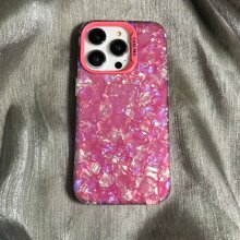 Shell Pattern Phone Case Waterproof Shockproof Anti-Fall Scratch Resistant - Hot Pink - View 4