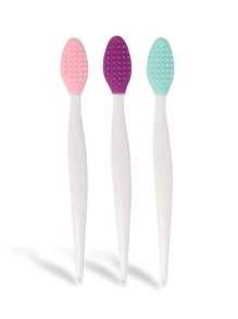 1 Miếng Tính hai mặt Silicone Mũi Bàn chải làm sạch & Môi Tẩy da chết Chải Công cụ làm đẹp - Màu xanh lam - Xem 2