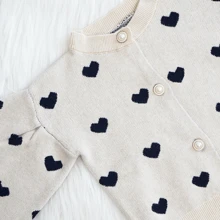 1入組年輕甜美風迷人的濃烈香調淺褐色的針織開襟衫適用於每天穿戴在彈簧和秋天