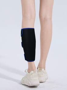 1入組圍裹和魔術貼閉合風格壓縮腿袖適用於鍛煉,跑步,健身,跳繩 - 藍色 - 查看 2