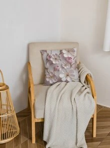 1pc Digital Printed Floral Pattern Pillowcase - Multicolor - View 3