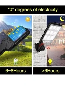 Lámpara Solar Led De 200 W, 6 Unidades. - Negro - Ver 4