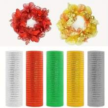 1pc Diy Ribbon, Flower Wrapping Tulle - White - View 6