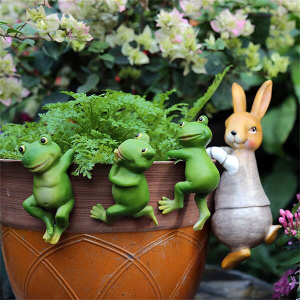 1 pièce Design Grenouille Bonsaï Décoration Pour Suspendu Casseroles Ou Escalade