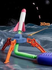 孩子們的腳至天空小火箭戶外發光發亮彈射飛行閃光發射火箭發射器安全套裝