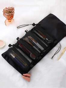 1pc Women Cosmetic Bag Four-In-One Mesh Large-Capacity Multi-Function Makeup Bag For Women Girls Make Up Organizer Toiletry Bag Wash Bag For Bathroom For Travel For College Dorm Gift For For Makeup Tools For Mom - Black - View 2