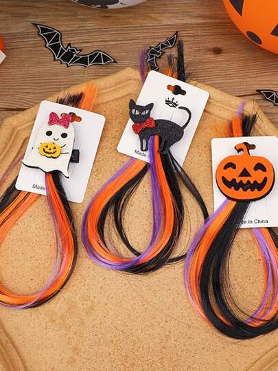 1 黑色蝴蝶结猫彩色流苏编织发 COS 装饰化妆舞会发夹万圣节女士节日派对拍照道具发饰爪夹发夹发夹