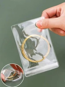 10 cái Trong sáng Túi đựng đồ trang sức , Chống oxy hóa Đồ trang sức Nhẫn Hoa tai Túi bảo quản , Nhẫn Có thể mang đi Cái túi - Trong sáng - Xem 1