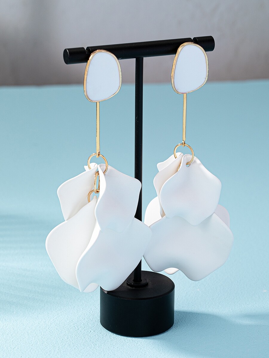 1pair Baked Enamel Coated Leaf Shaped Pendant SHEIN South Africa