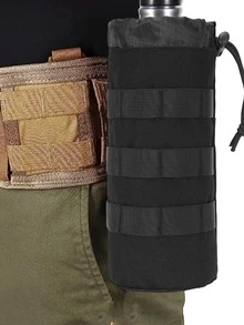 1入組水瓶包帶杯子保護裝置&腰帶,大容量補水包適用於戶外運動 - 黑色 - 查看 5