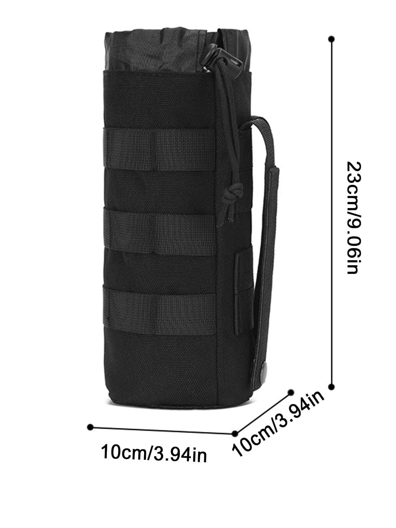 1入組水瓶包帶杯子保護裝置&腰帶,大容量補水包適用於戶外運動 - 黑色 - 查看 1