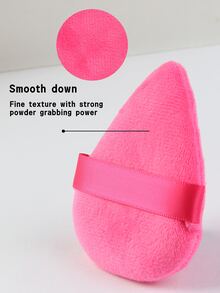 multicolor ultra suave elíptico & triangular en forma de Soplo de polvo suelto , 4 piezas ultra suave , Polvo & Soplo de polvo suelto para Maquillaje facial , doble faz disponible , adecuado para Maquillaje facial - Rosa Fucsia - Ver 5