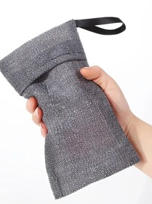 香皂袋、沐浴磨砂膏、尼龙去角质袋、泡沫网，男女通用，适用于沐浴、洁面和洗手，家居浴室装饰，秋季装饰，返校季 - 灰色 - 查看 5