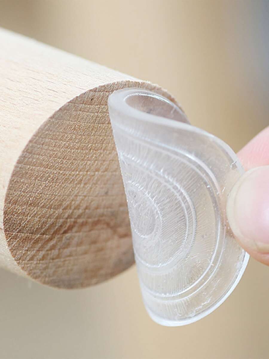 4pcs Transparent Silicon Furniture Leg Pads For Table Legs, Sofa Feet, Bed Corners And Noise Reduction Anti-skid Mat - Clear - View 1