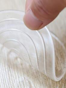 4pcs Transparent Silicon Furniture Leg Pads For Table Legs, Sofa Feet, Bed Corners And Noise Reduction Anti-skid Mat - Clear - View 4