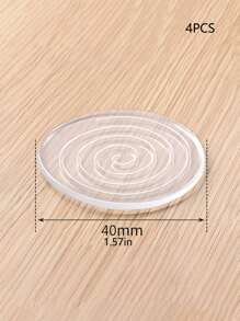 4pcs Transparent Silicon Furniture Leg Pads For Table Legs, Sofa Feet, Bed Corners And Noise Reduction Anti-skid Mat - Clear - View 2