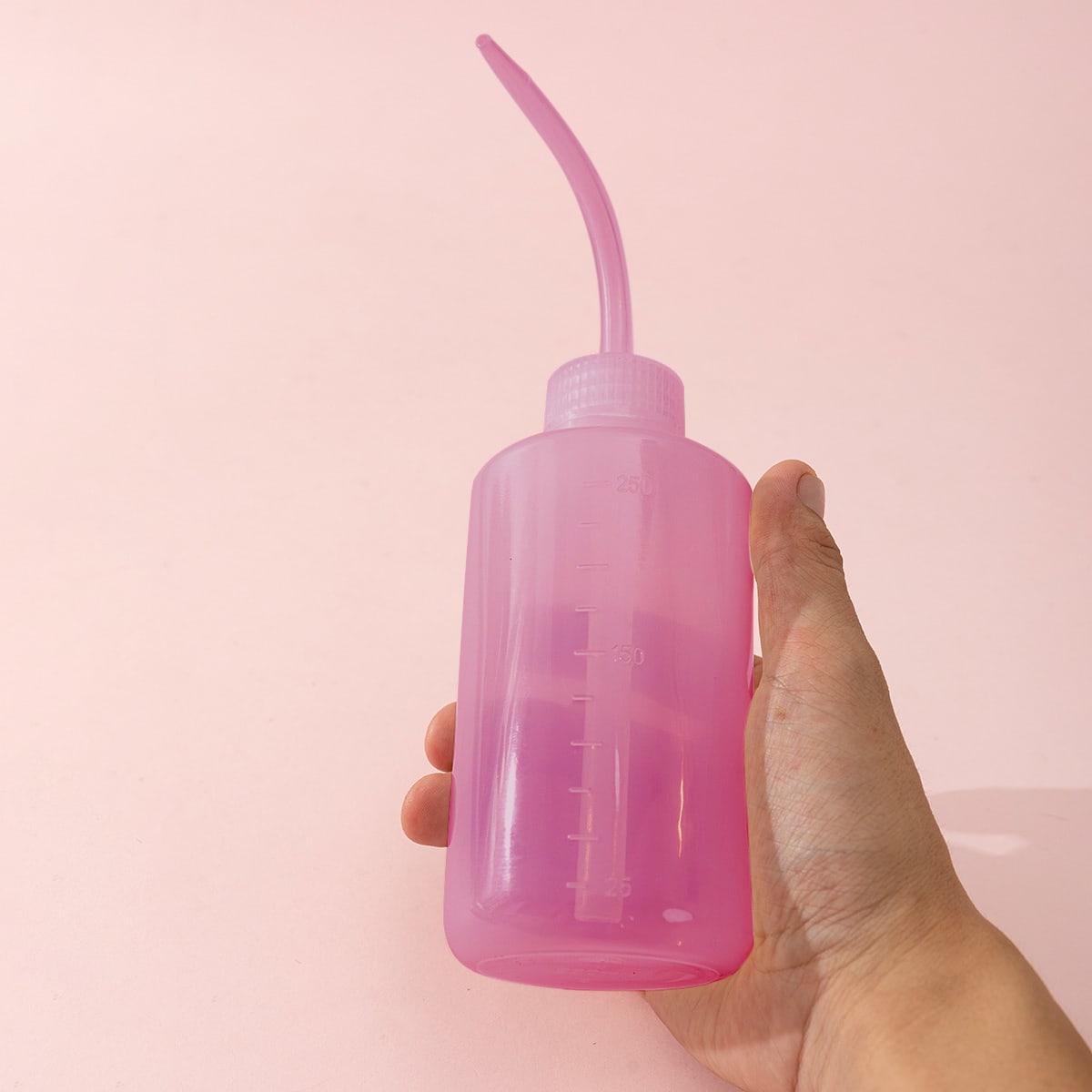 1pc 250ML pink  Elbow Cleaning Bottle Water Squeeze Dropper Plastic Squeeze Bottles Lash Bath Bottles Primer Kettle Rinse Eyelash