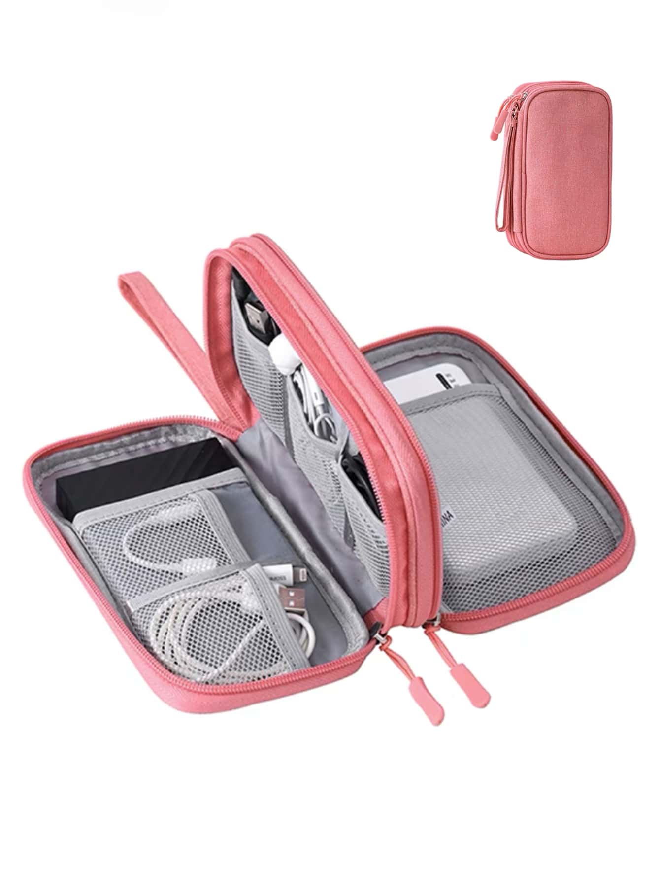 電子收納包，防水旅行收納包，便攜式旅行U盤硬碟耳機收納包，多功能電子配件收納包