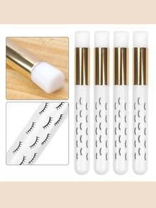 白色睫毛潔面刷,30入組睫毛鼻刷單顏色毛孔清潔刷適用於潔面 - 白色 - 查看 5