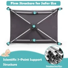 Babyjoy 4 in 1 Convertible Portable Baby Playard Newborn Napper with Music and Toys - 藍色 - 查看 10