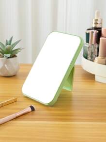 可折叠便携桌面化妆镜，适合学生、宿舍、旅行，女士梳妆镜，价格实惠，可作为圣诞礼物、化妆品、化妆工具、平价好物、礼品、女士礼品、圣诞礼物 - 綠色 - 查看 2