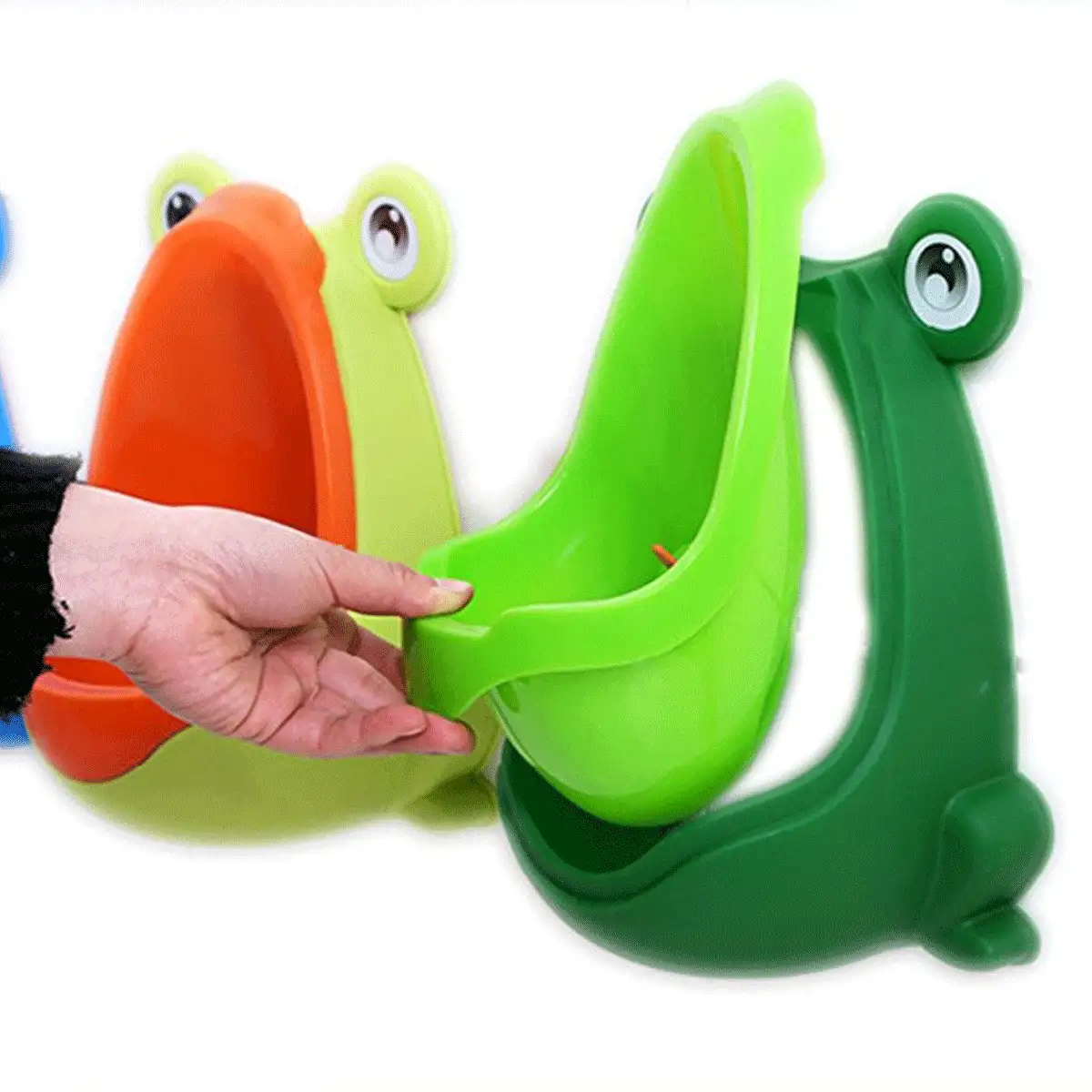 Cute Frog Boy Potty Training Urinal With Funny Aim Target - Green - View 3