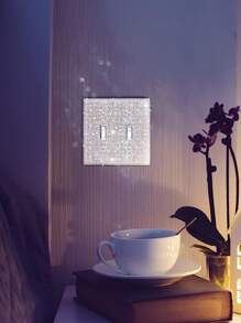 Sáng bóng Kim cương giả Tường Đĩa Che phủ Chuyển đổi vỏ Mặc ngoại , Trang trí Bling Chuyển đổi vỏ ( Màu bạc , ) - Bạc - Xem 5
