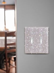 Sáng bóng Kim cương giả Tường Đĩa Che phủ Chuyển đổi vỏ Mặc ngoại , Trang trí Bling Chuyển đổi vỏ ( Màu bạc , ) - Bạc - Xem 3