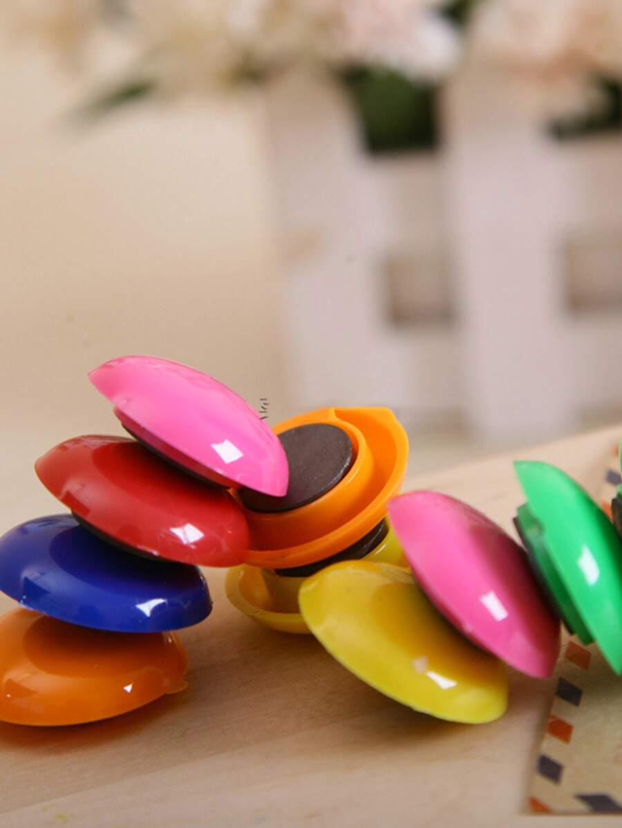 10 件装随机颜色多用途创意圆形磁铁冰箱贴装饰磁贴，强磁最佳礼物