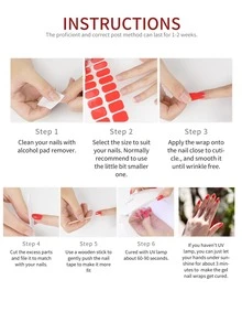 Beauty Sticker 80入組豹紋&斑馬紋有圖案的凝膠指甲貼套裝包括1入組指甲銼和1入組表皮推 - 彩色 - 查看 5