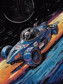 Tween Boys' Cosmic Racing Printed Pyjamas Set - Multicolor - View 3