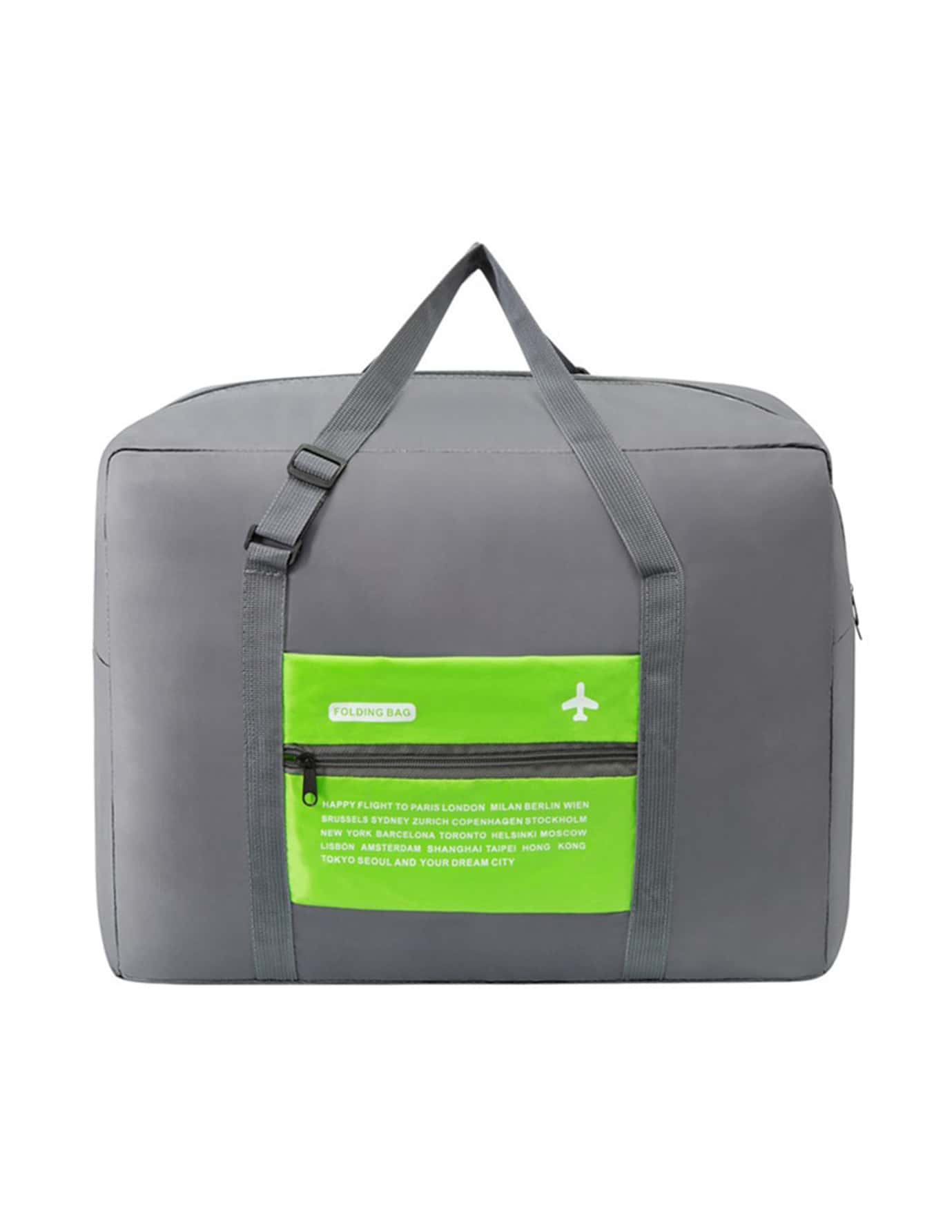 Bolsa de viaje para equipaje de gran capacidad Bolsa de viaje plegable grande - Verde - Ver 1