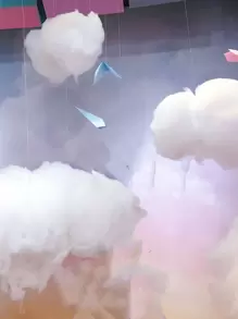 1 Miếng Buổi tiệc Trang trí Nhân tạo Hình đám Mây Treo Vật trang trí - trắng - Xem 1