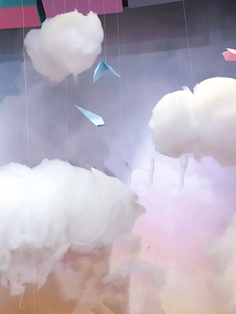 1 Miếng Buổi tiệc Trang trí Nhân tạo Hình đám Mây Treo Vật trang trí - trắng - Xem 1