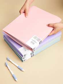 1 thư mục tệp nhiều lớp màu đồng nhất - Màu Hồng baby - Xem 1