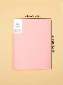 1 thư mục tệp nhiều lớp màu đồng nhất - Màu Hồng baby - Xem 3