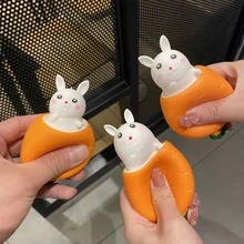 可愛兔子捏捏樂玩具,減壓玩具 - 藕粉色 - 查看 2