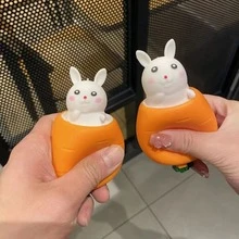 可愛兔子捏捏樂玩具,減壓玩具 - 藕粉色 - 查看 3