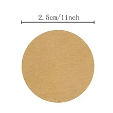 500Pcs Kraft Paper Stickers Round Blank Labels For Handmade Gift Tag Paper DIY Envelope Sealing Stickers Stationery - Multicolor - View 4