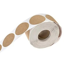 500Pcs Kraft Paper Stickers Round Blank Labels For Handmade Gift Tag Paper DIY Envelope Sealing Stickers Stationery - Multicolor - View 3