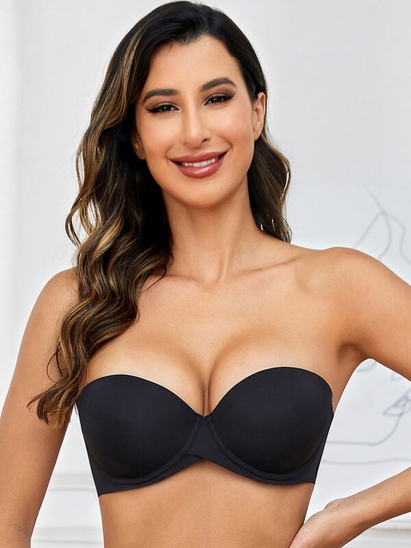 Heavy Padded Push Up Underwire Strapless Bra