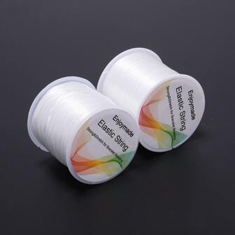 2 件装弹性绳 弹力手链绳 水晶串珠绳 适用于手链项链串珠首饰制作