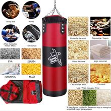 Saco De Boxeo Barrilito 120cm Vacio Costal De Box Karate Mma - Rojo - Ver 6