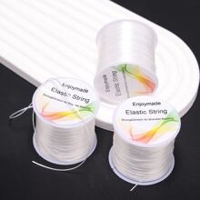 2pcs Elastic String Stretchy Bracelet String Crystal String Bead Cord For Bracelet Necklace Beading Jewelry Making - White 2 pcs - View 2