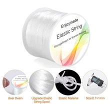 2pcs Elastic String Stretchy Bracelet String Crystal String Bead Cord For Bracelet Necklace Beading Jewelry Making - White 2 pcs - View 4