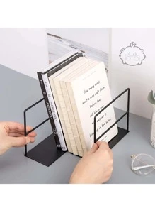 escritorio hierro forjado Soporte de libro Sujetalibros , alumno simple creativo Estante de libro - Negro - Ver 5