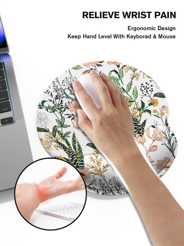 Flower Print Mouse Pad, Desk Mouse Pad SHEIN USA