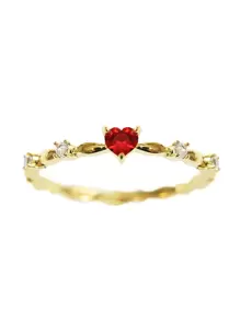 1 pieza Anillo con forma de corazón de circonita cúbica de moda para mujer, regalo para el Día de San Valentín, joyería para boda, aniversario y fiesta