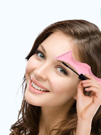 1件装多功能化妆工具硅胶美妆尺，可用于绘制眼影、高光、唇膏、眼线等，价格实惠，适合作为圣诞礼物、化妆品、化妆工具、平价好物、礼品、女士礼品、圣诞礼物。